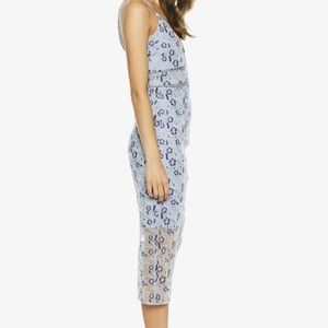 Bardot Sapphire Lace Midi Dress